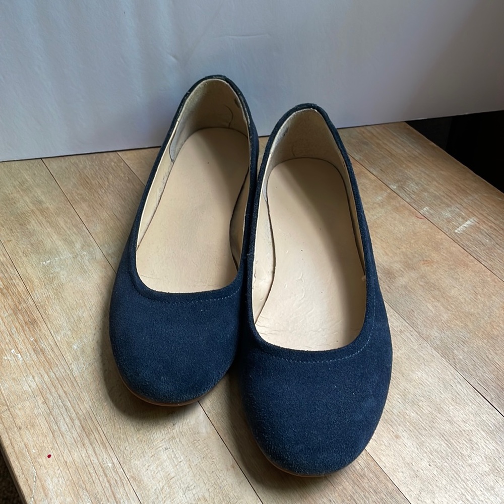 Lands' End blue suede flats